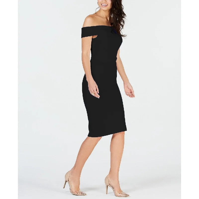 Luxury Temperament Thalia Sodi Women's Off-The-Shoulder Sheath Dress Black Size Medium Luxury Temperament Thalia Sodi Women's Off-The-Shoulder Sheath Dress Black Size Medium