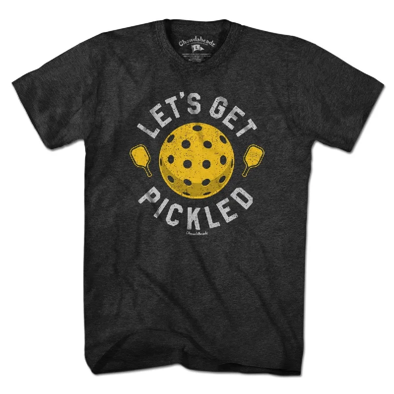 Comfortable And Simple Let's Get Pickled Pickleball T-Shirt