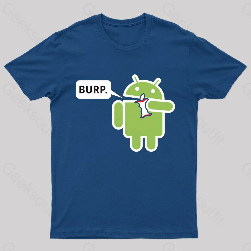 Noble Temperament Android Eating Apple Nerd T-Shirt