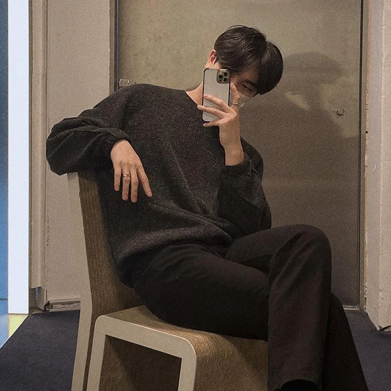 Stylish Casuals Round Neck Long-sleeved Knitted Pullover