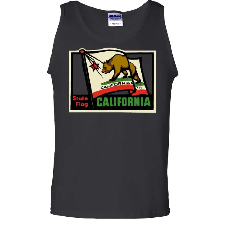 Street Charm California Vintage State Flag Asst Colors Tank Top