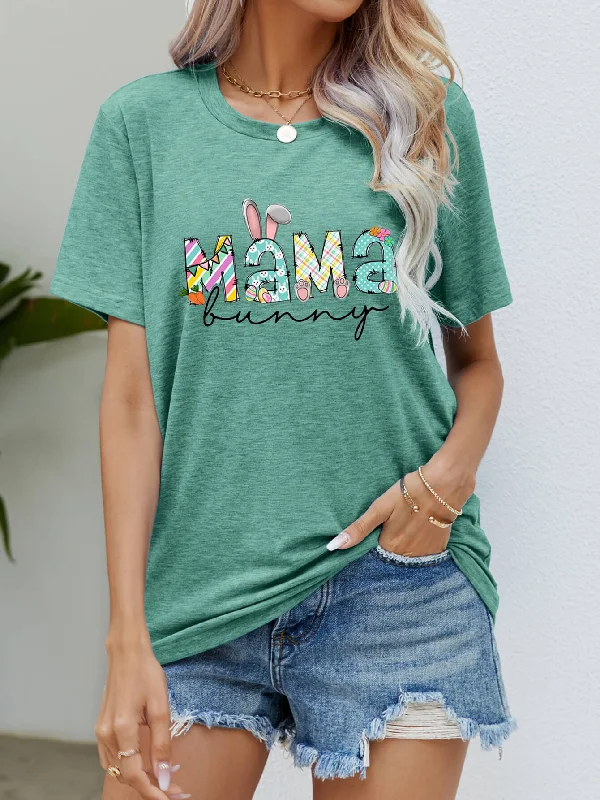 Stylish Fit MAMA BUNNY Easter Graphic Tee