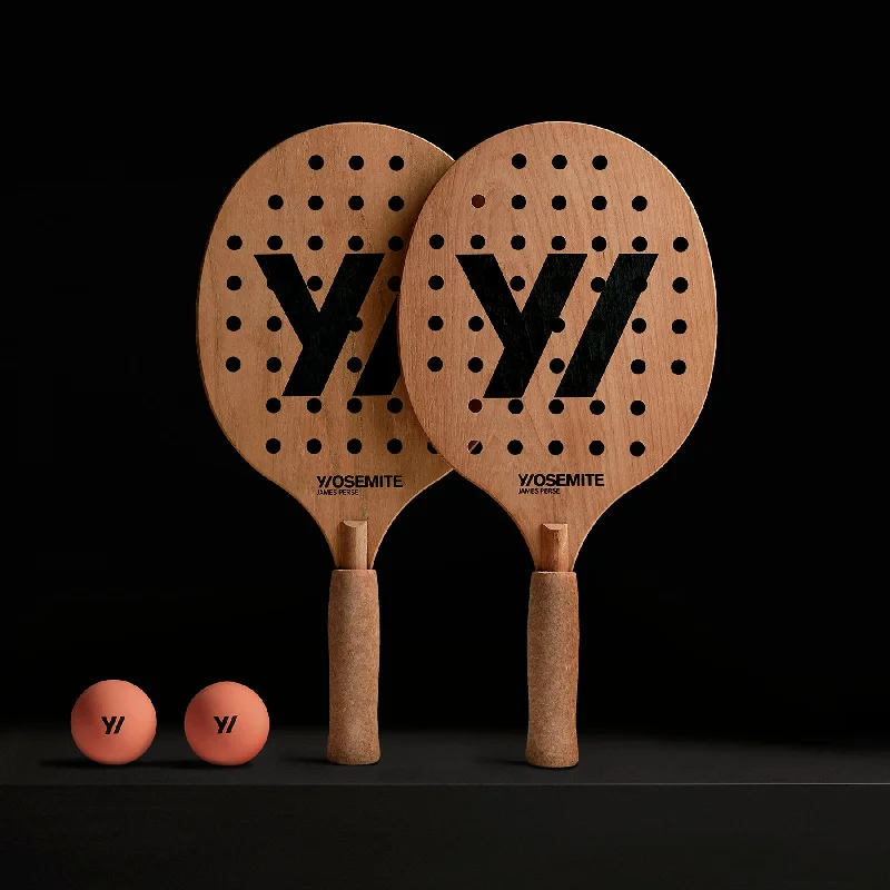 Relaxed And Casual Y/OSEMITE Printed Teak Paddleball Set - Black
