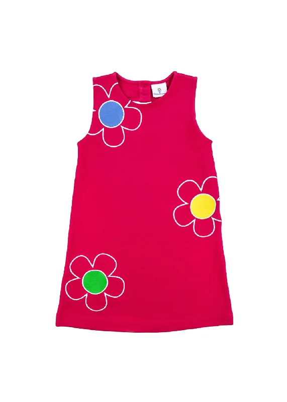 Creative Prints Knit Dress With Flowers