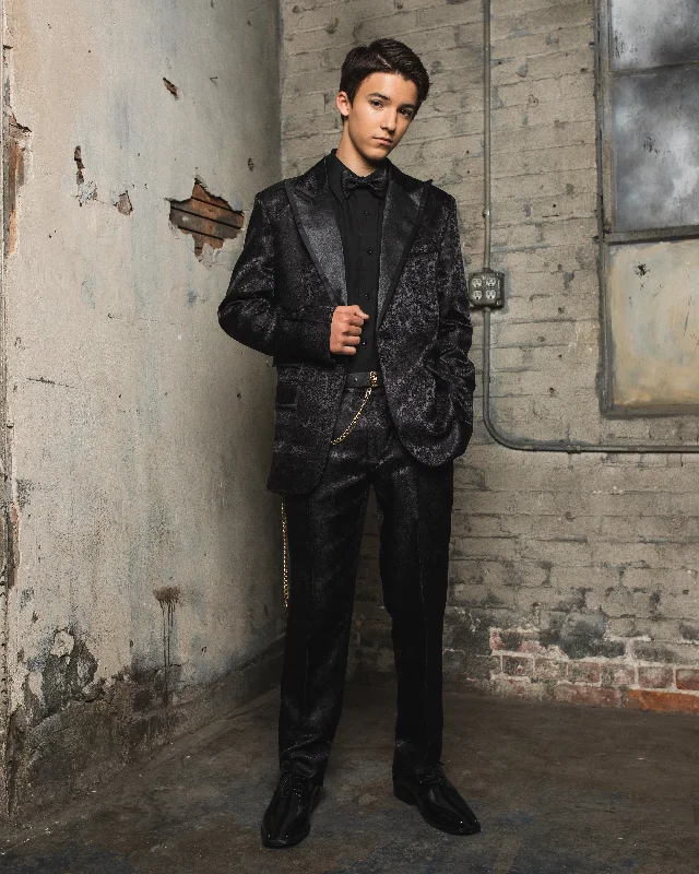 Elegant And Lazy Teddy B- Black Jacquard