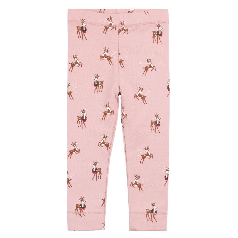 Tropical Style Girls Reindeer Leggings