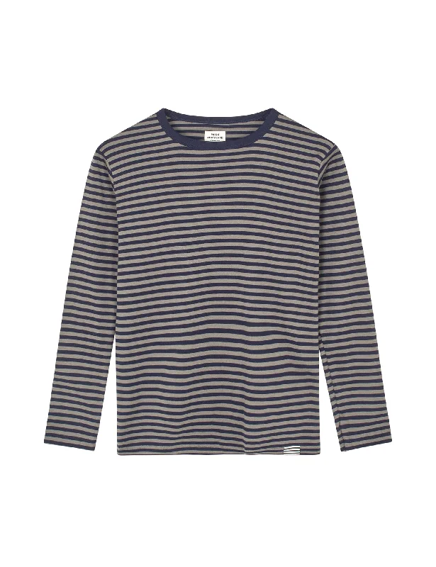 Cozy Fashion Duo Rib Tobino Tee LS, Charcoal Gray/Deep Well