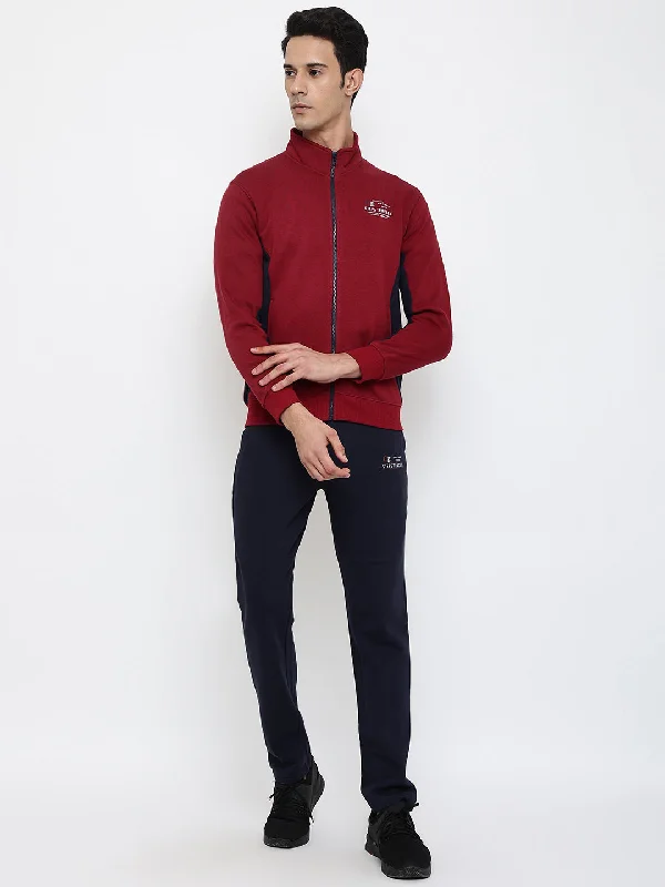 Classic Style Men Maroon Tracksuit