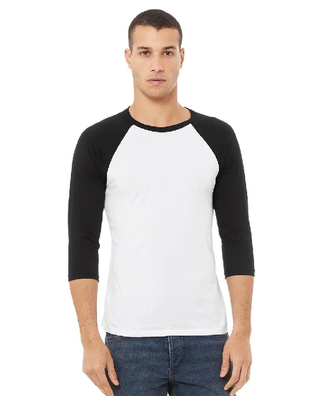 Timeless Style BELLA + CANVAS Three-Quarter Sleeve Baseball Tee 3200