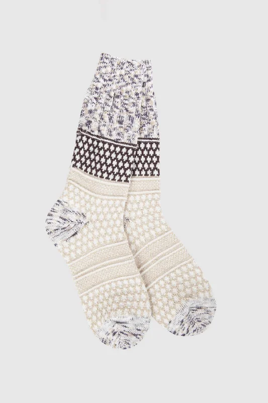 Noble And Elegant World's Softest Weekend Crew Socks for Women in Cookie Dough | WS77724-75640-118