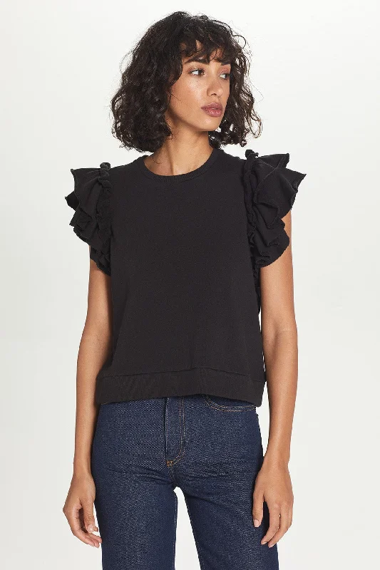 Sexy Fun Sleeveless Ruffle Sweatshirt