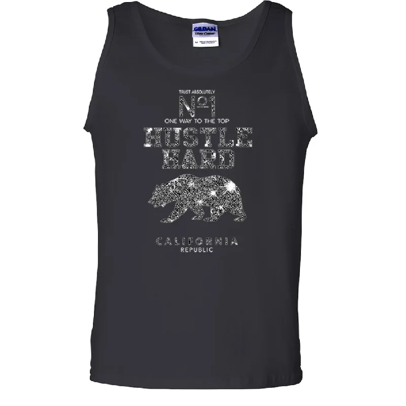 Perfect Tailoring California Hustle Hard Sparkle Asst Colors Tank Top