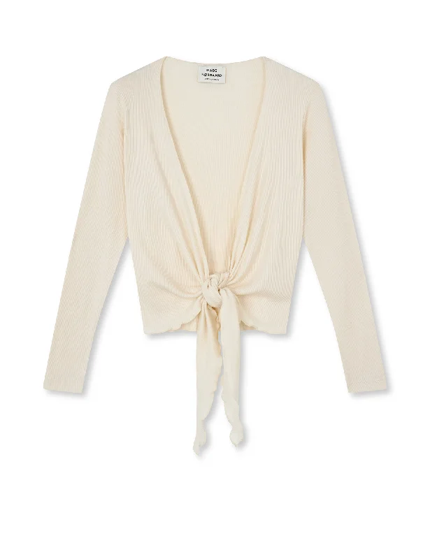 Fashion Innovation NPS Wrap Top Solid Colour, Ecru