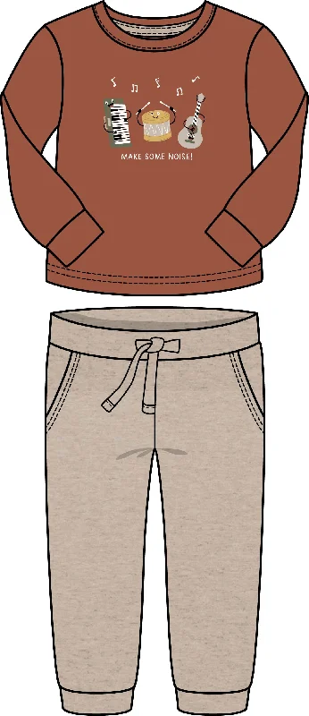 Stylish Jackets 2 Piece Boys Make Some Noise Shirt & Pants