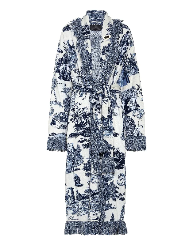 Classic Retro Cardigan Long Fringe  En PLEIN air