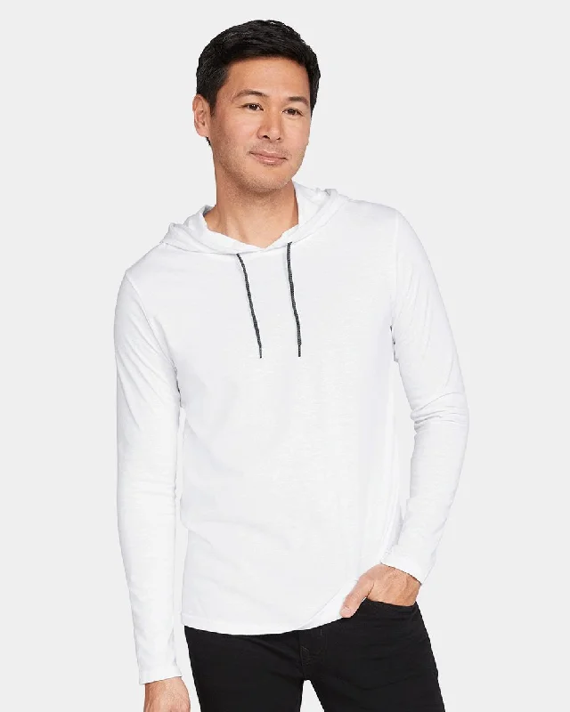 Moisture wicking Gildan Softstyle® Lightweight Hooded Long Sleeve T-Shirt 987