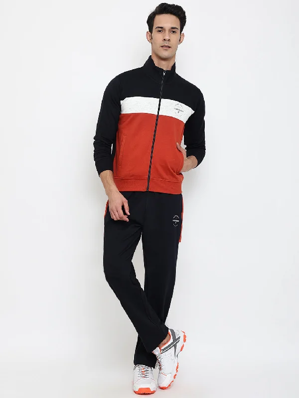 Refreshing Design Men Orange Tracksuit