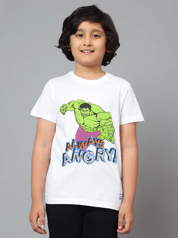 Timeless Comfort Boys Casual White Half Sleeve  T-Shirt