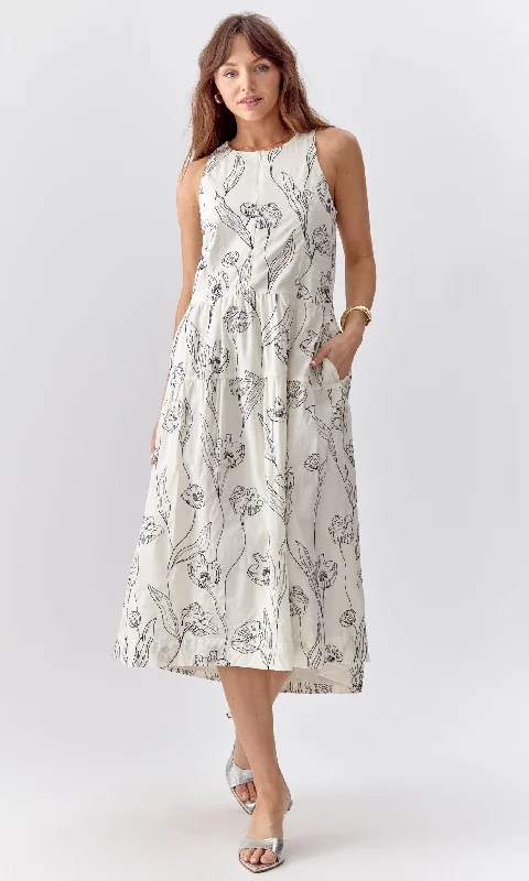 Windbreaker fashion Leila Midi Dress