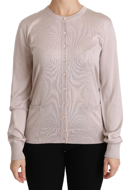 Classic Items Dolce & Gabbana  Women's Beige Silk Cardigan