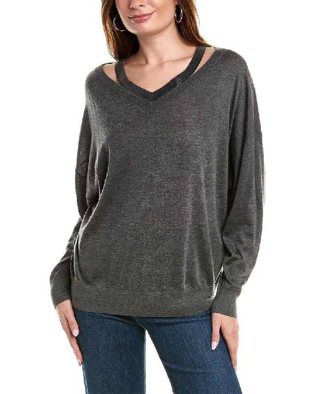 Fashionable Comfort Brunello Cucinelli Cashmere & Silk-Blend Sweater