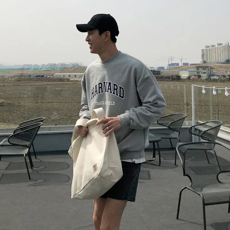 Minimal Classic Text Print Sweatshirt