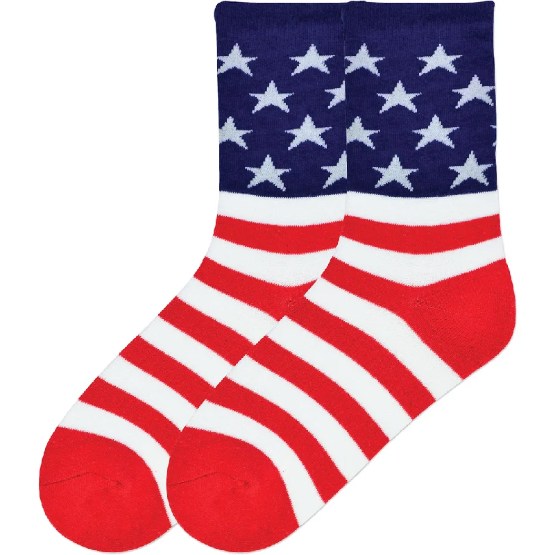 Easy Wear Chic USA Flag Women's Socks