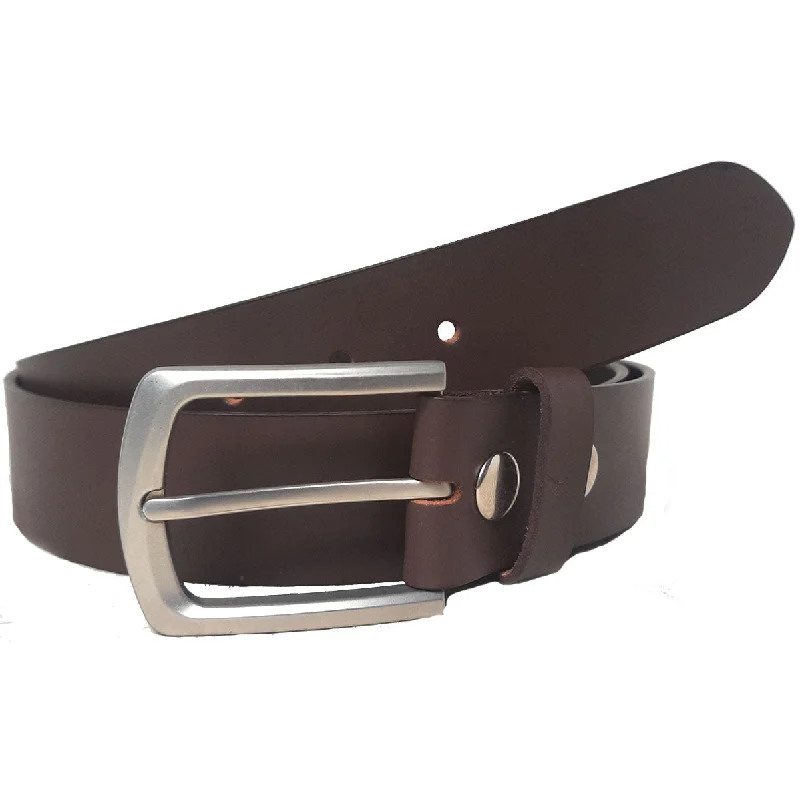 Basic Version Men's Genuine Leather Brown Belt