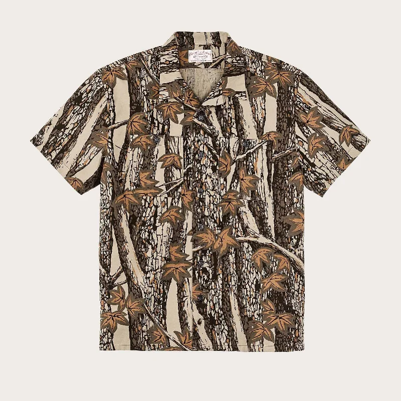 Knitted Design RUSTIC SHORT SLEEVE CAMP SHIRT