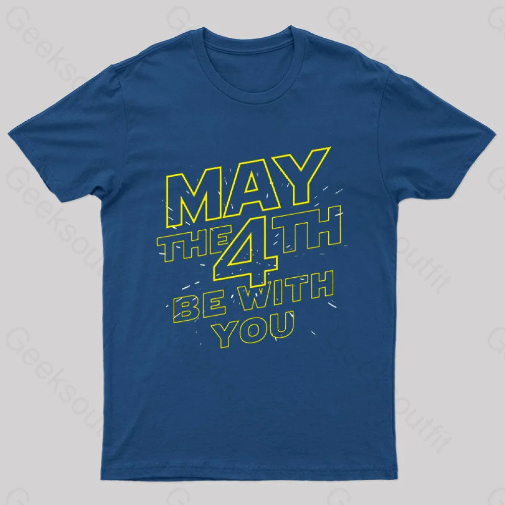 Minimal Style May The 4th Be With You Nerd T-Shirt