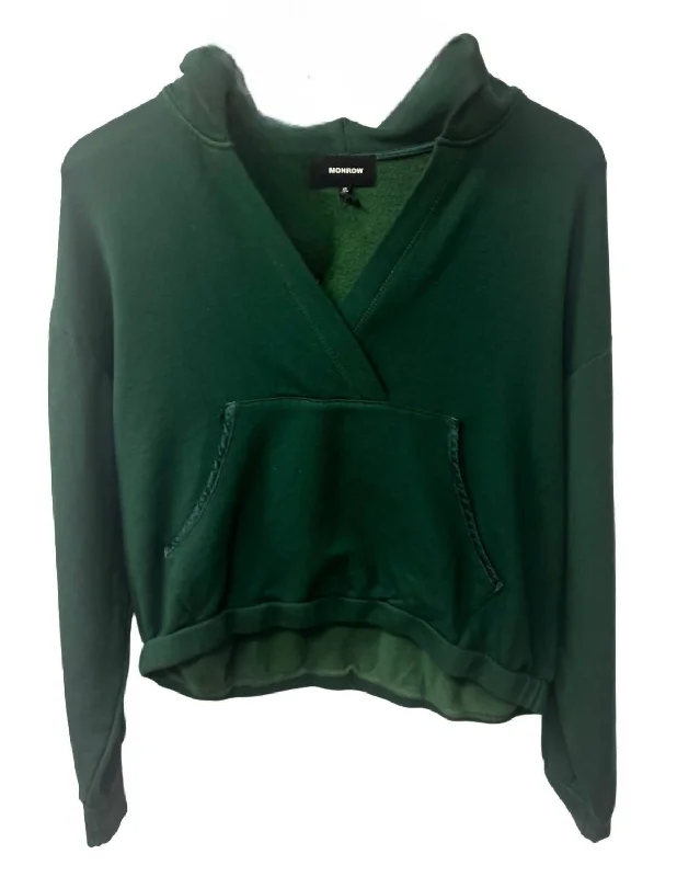 Girl Style Hooded Sweatshirt In Evergreen