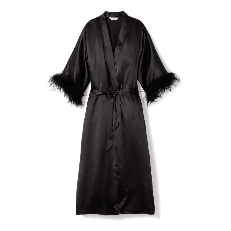 Modern City Silk/Feather Robe