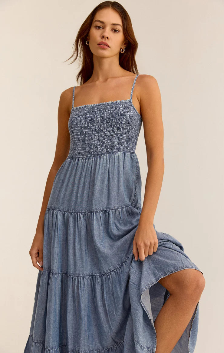 Free Design Balos Chambray Midi Dress