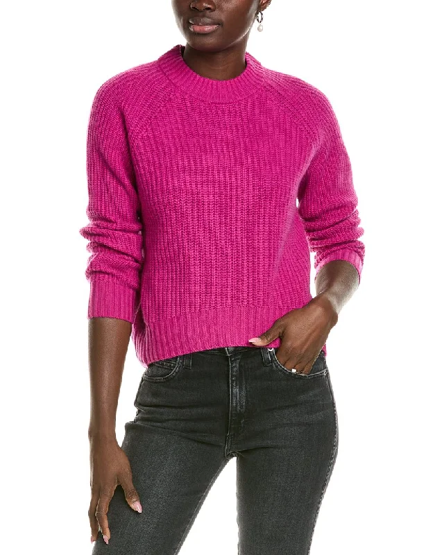 Smart Comfort 27 Miles Malibu womens  Mock Neck Wool & Cashmere-Blend Pullover, xs, Pink