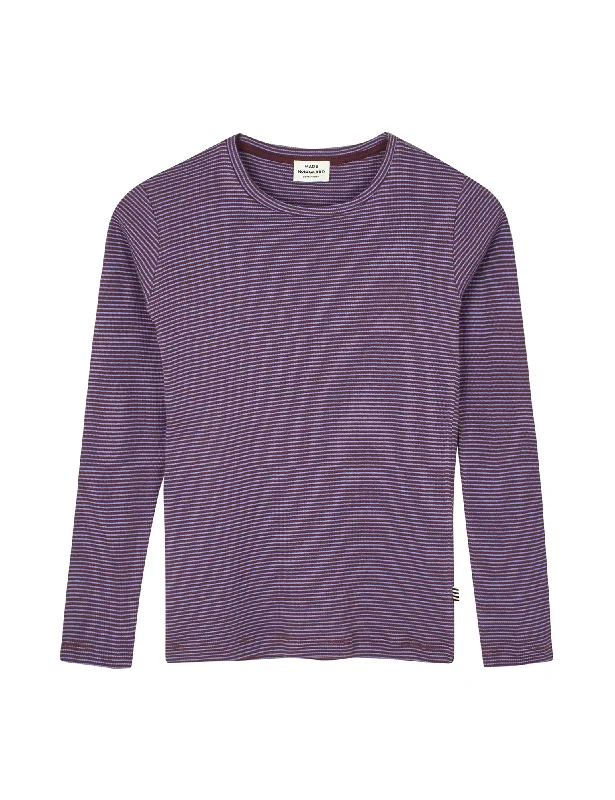 Stunning Fashion 2x2 Cotton Stripe Talino Top, Sassafras/Amparo Blue