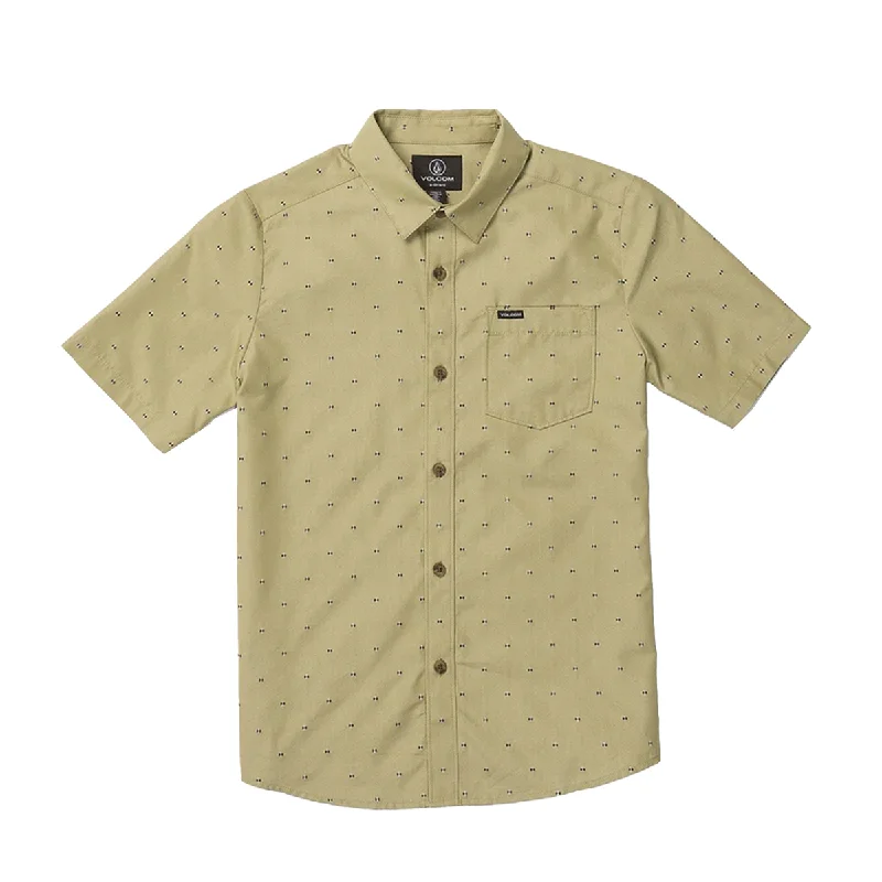 Casual Ease Volcom Youth Big Boys Stonemarcos Shirt - Vintage Green