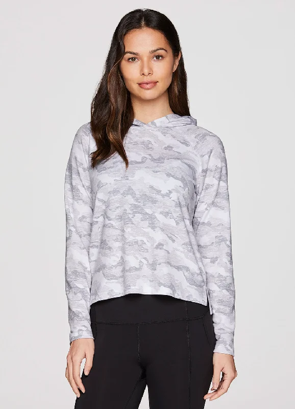 Minimal Style Camo Everyday Cropped Hoodie