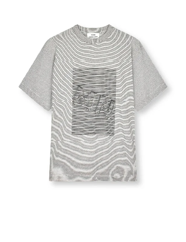 High Street Design Crisp Jersey Dassel Tee, Black/Snow White