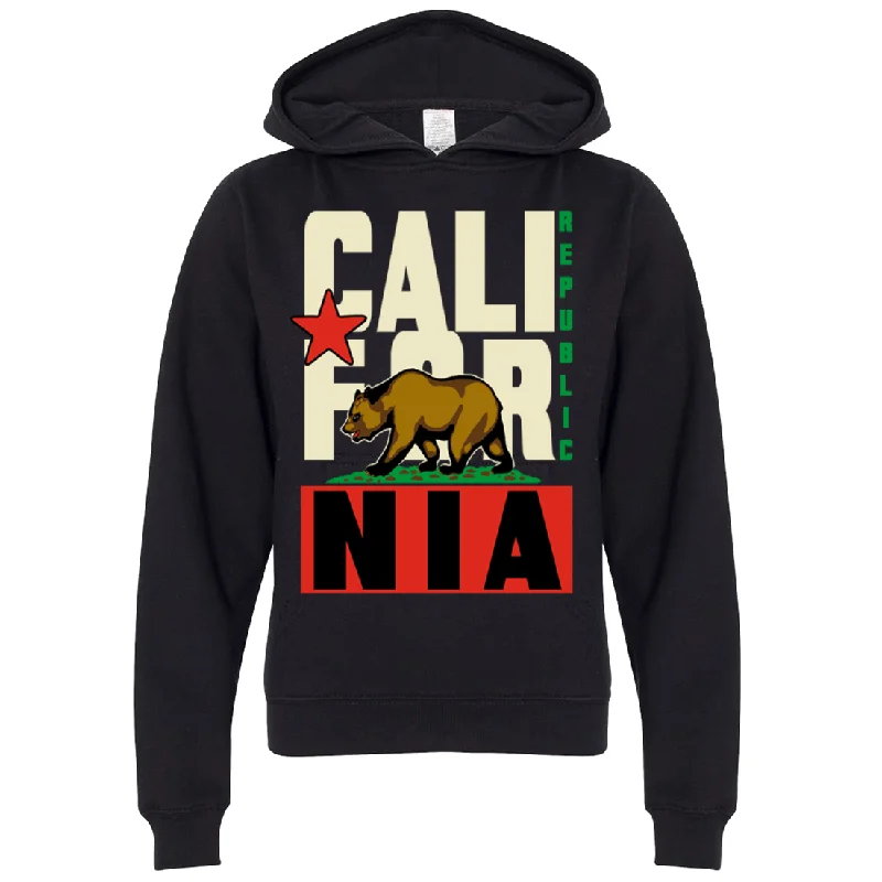 High Street Fashion California Republic Original Retro Bold Premium Youth Sweatshirt Hoodie