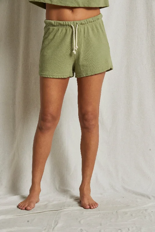 Fashionable Prints perfectwhitetee Layla French Terry Short in Oil Green