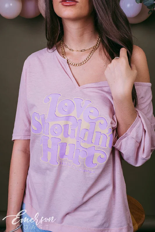 Trendy Items AXO Pink Philanthropy Slouchy Notch Tee