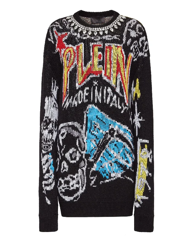 Effortless Wear Pullover Round Neck LS Graffiti