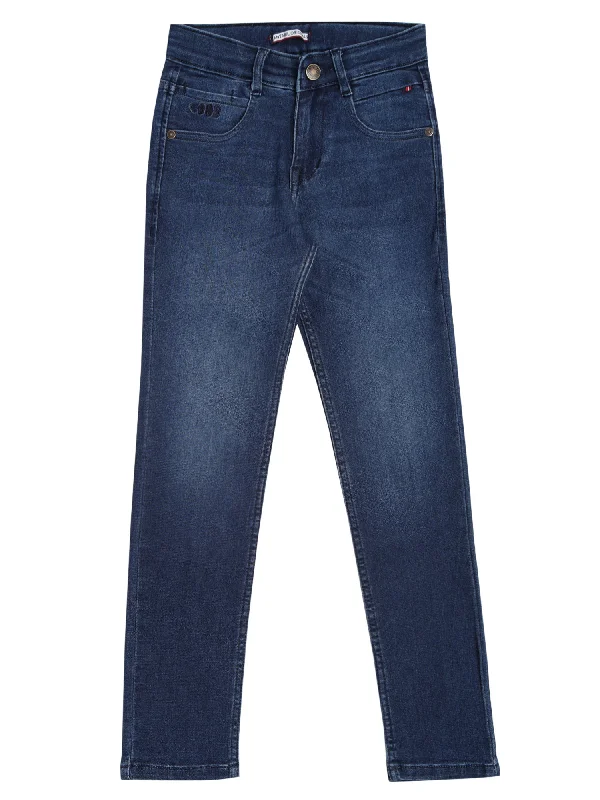 Hooded design Boy Dark Carbon Jeans