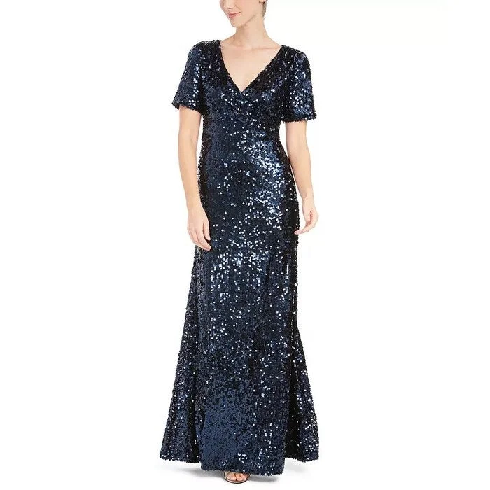 Versatile Items Calvin Klein Women's Sequined Gown Navy Size 6