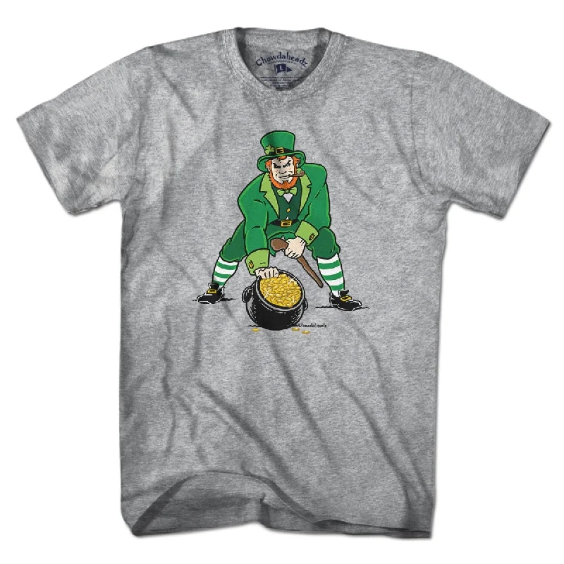 Free And Casual Three Point Stance Saint Pat T-Shirt