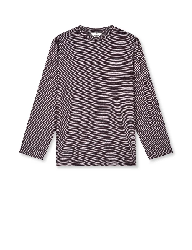 Light And Breathable Crisp Jersey Jerry Tee LS, Plum Perfect/Iced Aqua