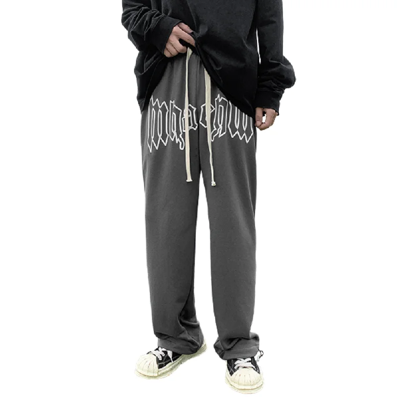 Versatile Casuals Hip Hop Drawstring Straight Sweatpants