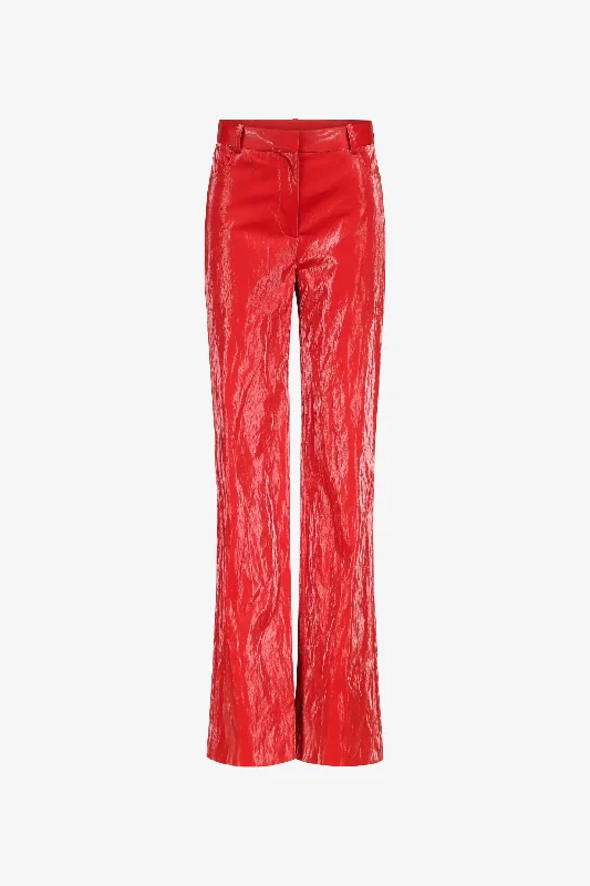 Easy-to-Wear Crimson Rainwear Pants