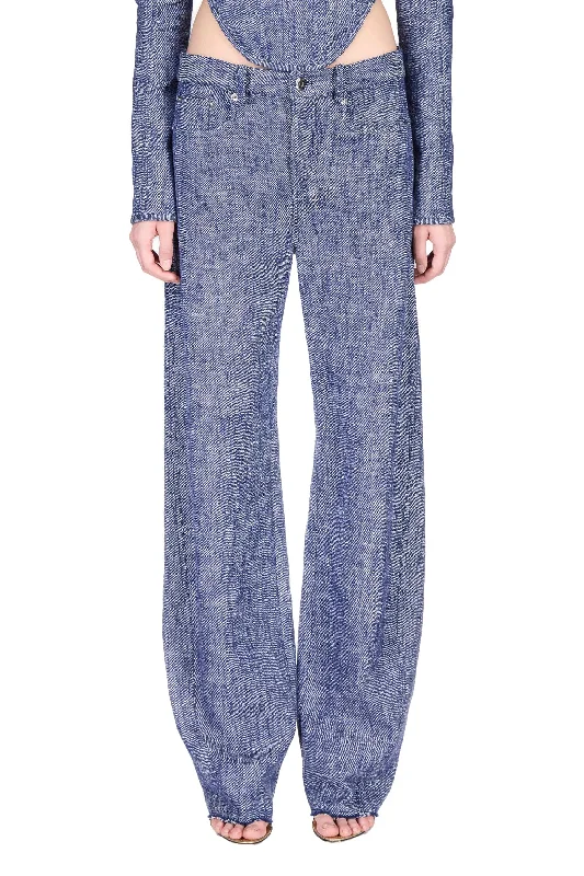 Soft Trends Navy Cocoon Trousers
