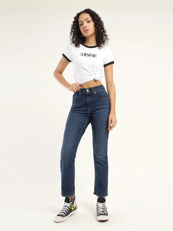 Sweet Breath Women's High Rise 724 Slim Straight Fit Jeans